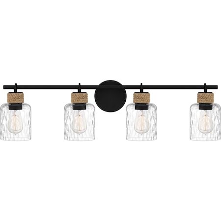 Quoizel Baltic Bath 4 Lights Matte Black BTC8634MBK